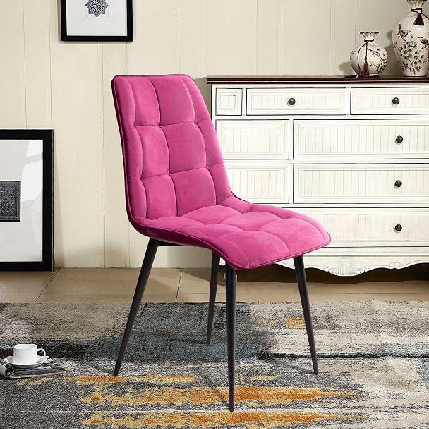 Стул UNO soft, бархат красный 16 / чёрный конус - Вид 2