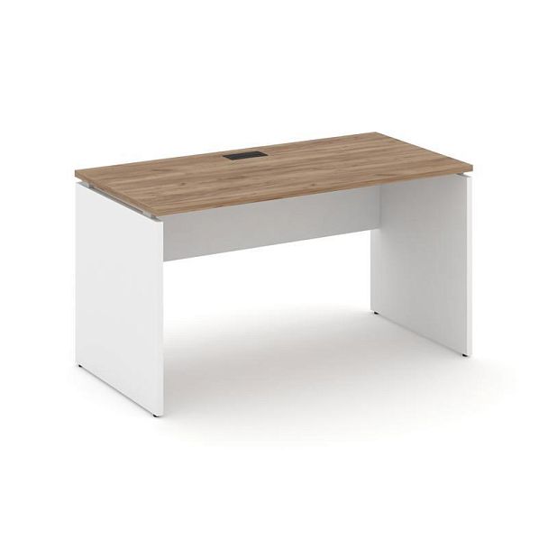 Стайл Проджект Стол письменный SN-D.SP-004 Дуб Табак/Белый/Черная Заглушка 1580*600*750 - Вид 1