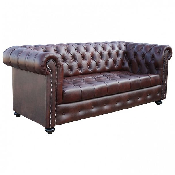 Диван "Честер Люкс" 3 в коже - Вид 1