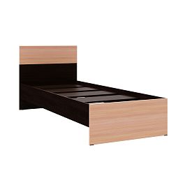 Кровать Юнона (0,8 м) венге/дуб молочный - Фото предпросмотра