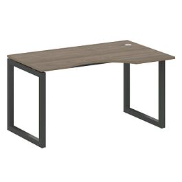 Metal System Quattro Стол криволинейный правый на О-образном м/к 50БО.СА-2 (R) Вяз/Антрацит металл 1400*900*750 - Фото предпросмотра