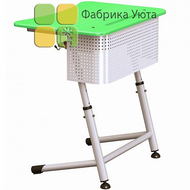 Парта "Премьера 1Р" с перф. экр.,полочкой, рег. (2-6 гр) - Вид 4