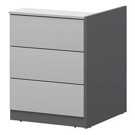 Модуль завершающий высокий левый СМР-21.8 Графит/Белый 825x880x1155 Ресепшен Смарт - Фото предпросмотра