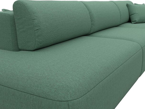 Диван угловой Лига-036 НПБ Модерн Лонг правый угол Рогожка зеленый - Вид 4