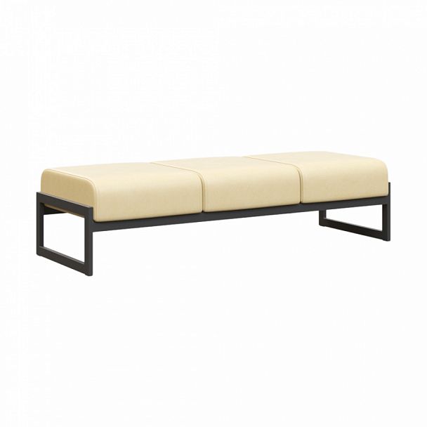 Банкетка трехместная "MODULE" MD.B3 Черный+бежевый - Вид 1