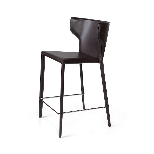 Стул полубарный Austin, кожа коричневый - Вид 4