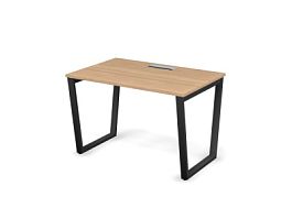 MATRIX 121S103-V Стол прямой, проводник Merida (V-обр. опоры) 1180х780х775 Швейцарский вяз/Темно-сер - Фото предпросмотра