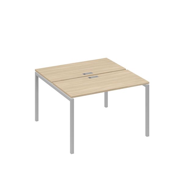 Рабочая станция с опорами DUE (2х120) A4 А4 Б2 170 БП дуб скандинавский / металлокаркас серый - Вид 1