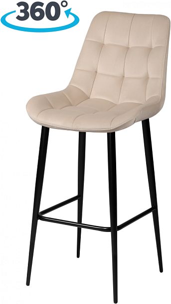 Комплект барных поворотных стульев Эйден, Confetti cream/черный, 3 шт. - Вид 1