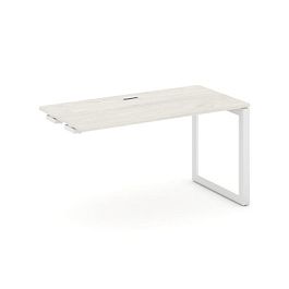 Стайл Проджект Некст / Style Project Next Стол-приставка к опор. элем. SN-59O.OPRS-021 Дуб Наварра/Металл Белый/Белый Заглушка 980*800*750 - Фото предпросмотра