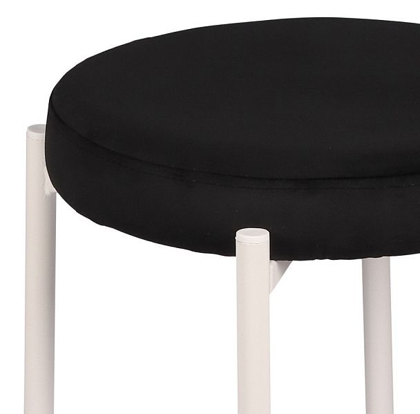 Комплект табуретов Кен, черный H-75/белый, 2 шт. - Вид 2