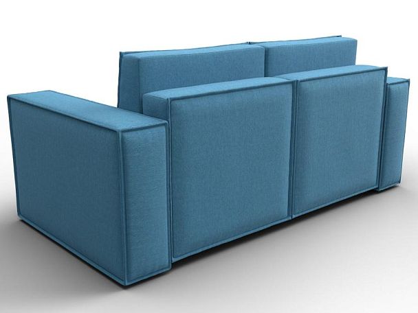 Диван прямой Куба мини Рогожка голубой - Вид 5