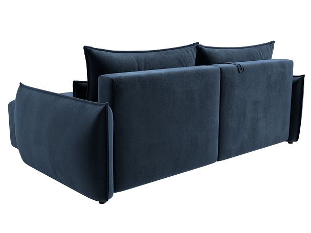 Диван угловой Лига-051 НПБ угол универсальный Велюр синий - Вид 5