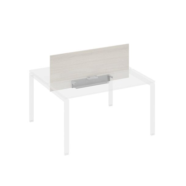 Экран настольный фронтальный для стола 140 с двумя кабель-каналами A4 А4 Б 847 БП дуб / металлокаркас антрацит - Вид 1