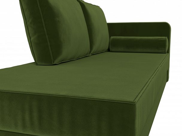 Кушетка Прайм правый (полностью микровельвет зеленый) - Вид 4