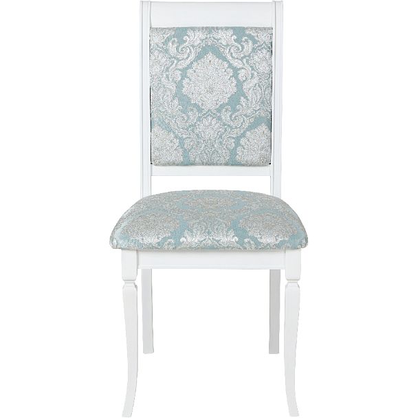 Комплект деревянных стульев с мягким сиденьем Бармс Белая эмаль/Бирюзовый жаккард, 3 шт. - Вид 2