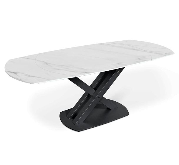 Стол раскладной  Sheffilton SHT-T75 белый мрамор/черный - Вид 2