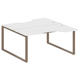 Metal System Р. ст. криволинейная на О-образном м/к БО.РАС-СА-2.1 Белый/Мокко металл 1600*1835*750 - Фото предпросмотра