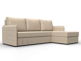 Диван угловой Слим угол универсальный Экокожа бежевый - Фото предпросмотра