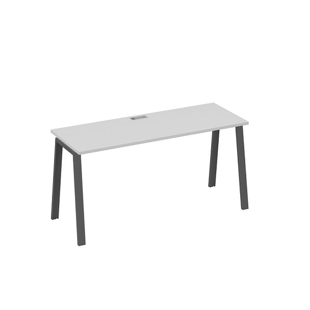 Стол письменный на металлокаркасе TRE A4 А4 Б3 005 БП серый / металлокаркас антрацит - Вид 1