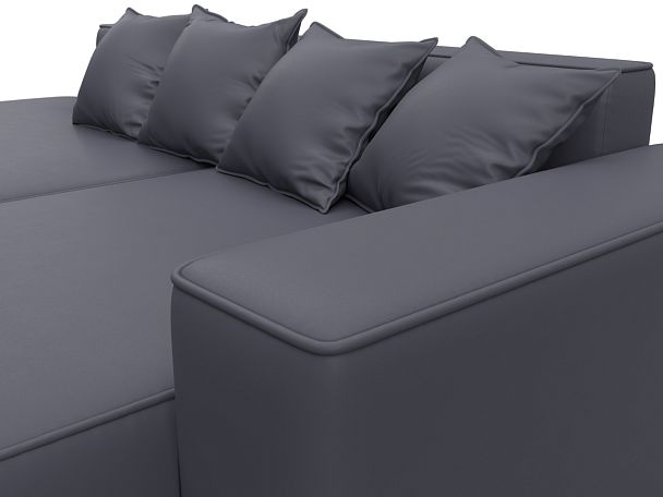 Диван угловой Лига-065 угол правый Экокожа серый - Вид 4