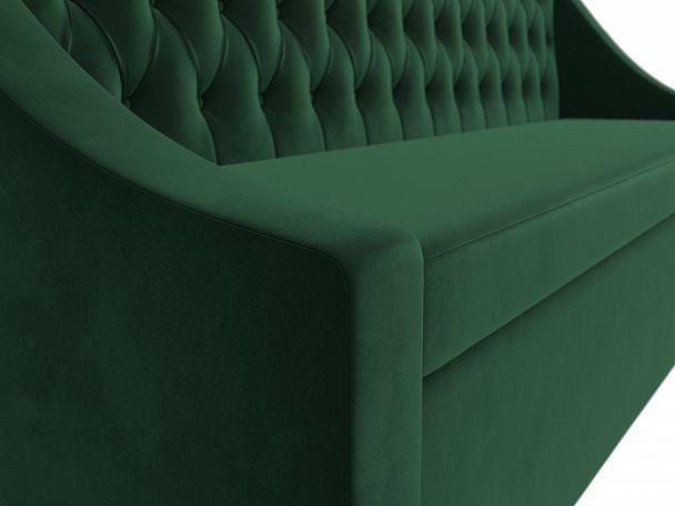 Кухонный прямой диван Мерлин (полностью велюр зеленый) - Вид 4