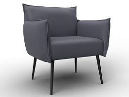 Кресло Лига-083 Экокожа серый - Фото предпросмотра