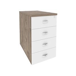 Onix Тумба приставная/опорная O.TPO-1.7 Тиквуд темный/Белый бриллиант 432*720*750 - Фото предпросмотра