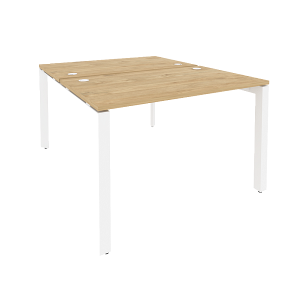 Onix Рабочая станция на П-образном м/к O.MP-D.RS-2.2.7 Тиквуд светлый/Белый металл 1180*1475*750 - Вид 1