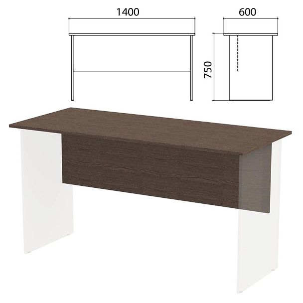 Столешница, царга стола письменного "Канц" 1400х600х750 мм, цвет венге, СК21.16.1 - Вид 2