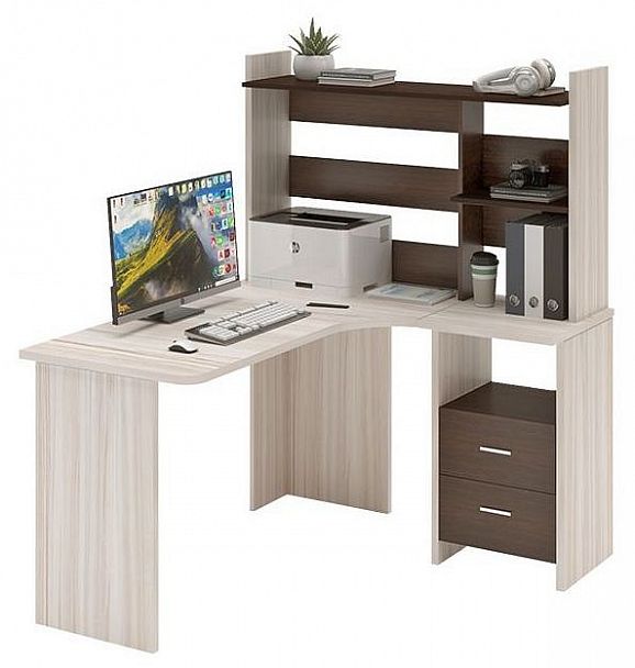 Стол компьютерный Домино Lite СКЛ-Угл130+НКЛ-120 - Вид 2