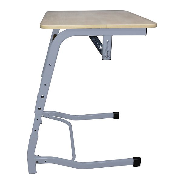 Стол-парта Олимп, 1-местный, регулируемый угол, серый каркас, ЛДСП клён, гр.2-4 - Вид 5