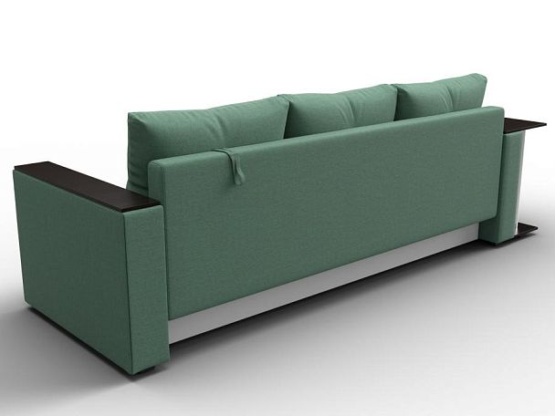 Диван прямой Атланта Лайт со столом слева Рогожка зеленый - Вид 5