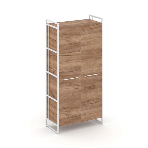 Rift Шкаф 4 ниши широкий RF.SS-41 Дуб Табак/Металл Белый 798*396*1648 - Вид 1