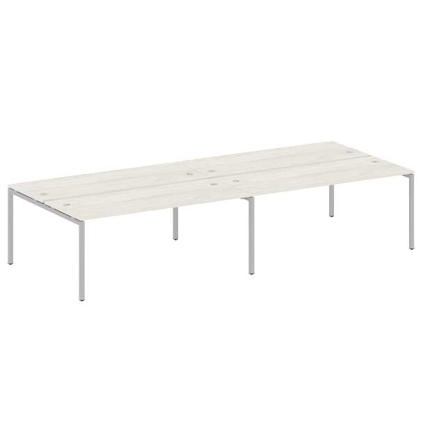 Metal System Quattro Р. ст. на 4 раб. места на П-образном м/к 40БП.СМ-4.5 Дуб наварра/Серый металл 3600*1475*750 - Вид 1