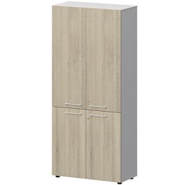 Шкаф высокий закрытый СМШ58.28F.38V(Б) Кронберг/Белый 792x380x1990 Кортез - Фото предпросмотра