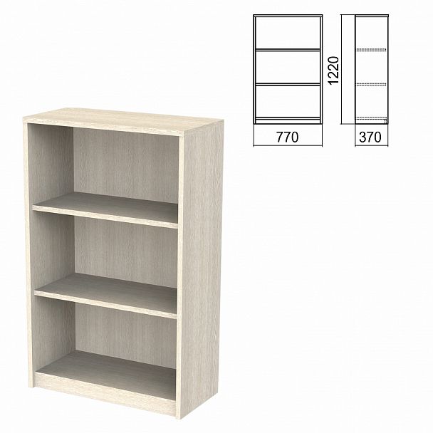 Шкаф (стеллаж) "Арго", 770х370х1220 мм, 2 полки, ясень шимо - Вид 2