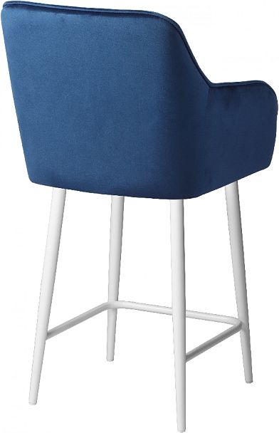 Полубарное поворотное кресло Мони К, Confetti blue/белый - Вид 5