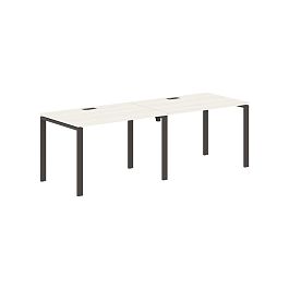 Стол 2-х местный EUWST 2380 Ясень Траун/Мокко 2326х800х750 EDIS - Фото предпросмотра