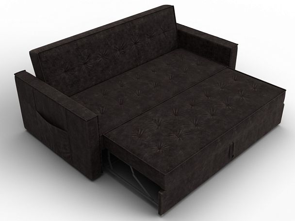 Диван прямой Лига-104 (160) Велюр коричневый - Вид 7