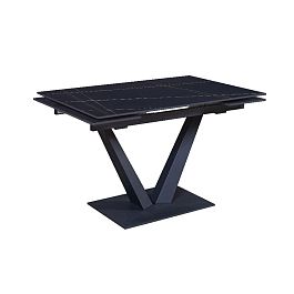 Стол раскладной Malibu (120+30+30), керамика матовая Black Gold - Фото предпросмотра