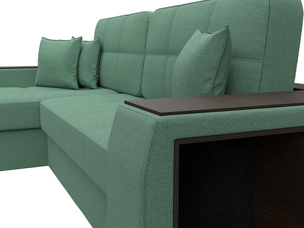 Диван угловой Брюссель левый угол Рогожка зеленый - Вид 4
