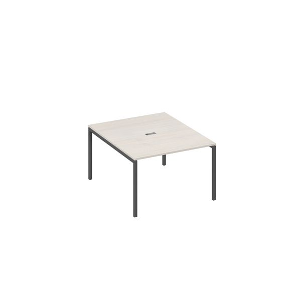 Стол 120 на металлокаркасе DUE переговорный A4 А4 Б2 134 БП дуб / металлокаркас антрацит - Вид 1