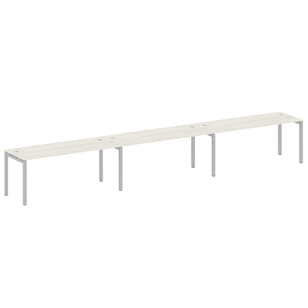 Metal System Quattro Р. ст. на 3 раб. места на П-образном м/к 50БП.СМ-3.5 Дуб наварра/Серый металл 5400*720*750 - Вид 1