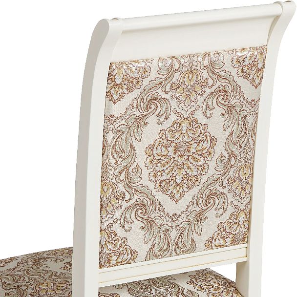 Комплект деревянных стульев с мягким сиденьем Бармс Слоновая кость золотая патина/Бежевый жаккард, 3 шт. - Вид 10