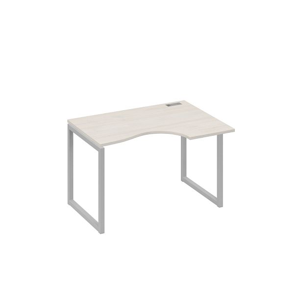 Стол эргономичный правый на каркас QUATTRO Классика A4 А4 Б4 042 БП дуб / металлокаркас серый - Вид 1