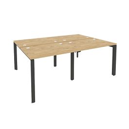 Onix Рабочая станция на П-образном м/к O.MP-D.RS-4.1.7 Тиквуд светлый/Антрацит металл 1960*1475*750 - Фото предпросмотра