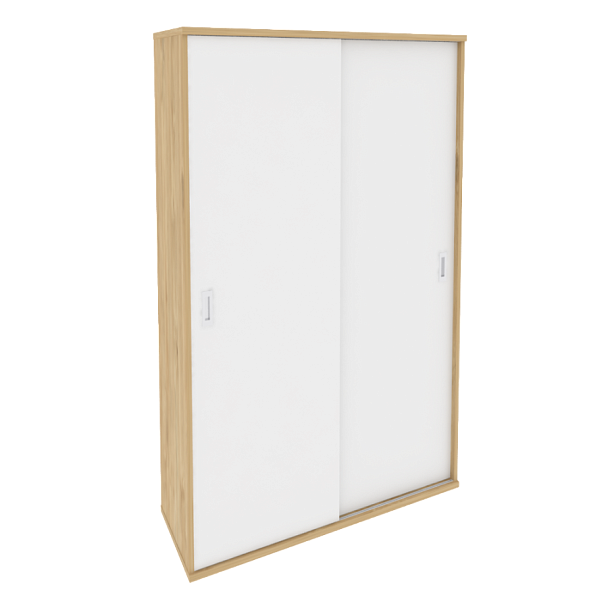 Onix Шкаф-купе комбинированный O.SHK-1.2 T Тиквуд светлый/Белый бриллиант 1200*420*1977 - Вид 1