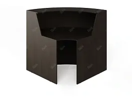 ЛАЙТ / LIGHT RLG069-7x7 Блок ресепшн с полкой 70x70x125 Венге - Фото предпросмотра