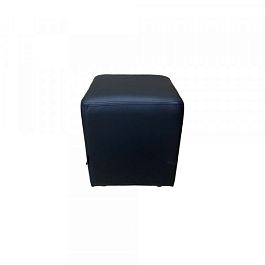 (lor-p-blk) Пуф Лори квадратный размер: 40 х 40 см, высота 45 см, черный Ecotex 3001 - Фото предпросмотра